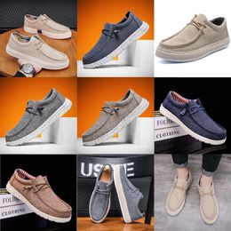 Kleding schoenen heren casual denim canvas schoenen trend canvas schoenen mannen boot schoenen kerel schoenen dek schoen loafer mode outdoor casual schoenen plat schoenen strand schoen groot formaat