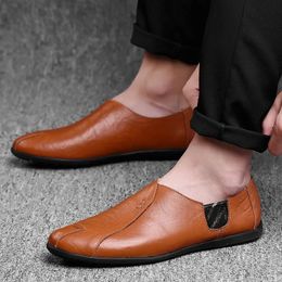 Kleding Schoenen Heren Casual Sapato Masculino Plus Size Echt Leer Heren Luxe Mocassins 231006