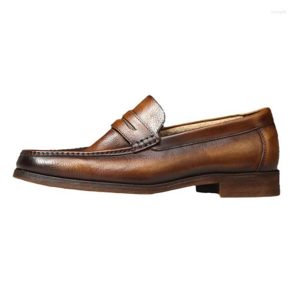 Chaussures habillées Hommes Derby Cuir Marque Classique Confortable Mode Slip sur Top Hommes Bureau d'affaires Mâle Lether