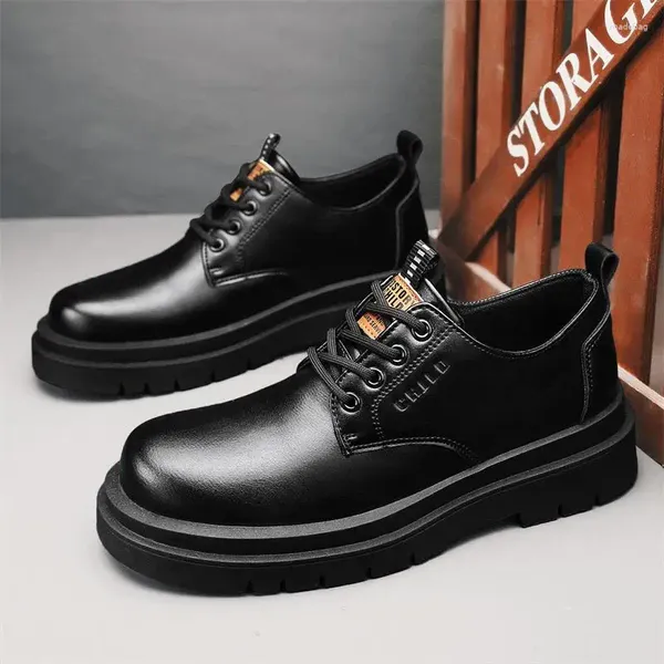 Zapatos de vestir Ropa de otoño para hombres Traje Tablero negro Casual Cuero Cocina Trabajo Chef Protección laboral Moda