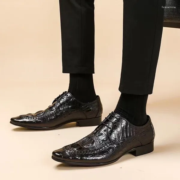 Zapatos de Vestir para Hombre Cuero Formal Estampado Piel de Vaca Inglesa Negocio único Oxford Tendencia Moda