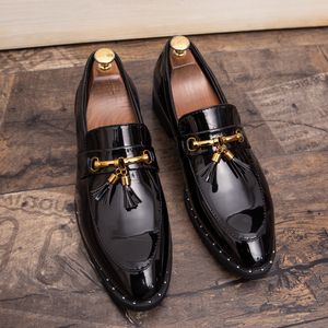 Dress Shoes Men's Men's Genuine Leather Fashionable Business Groom's Wedding's Wedding Groom Luxurious Formal Red Loacher 230814