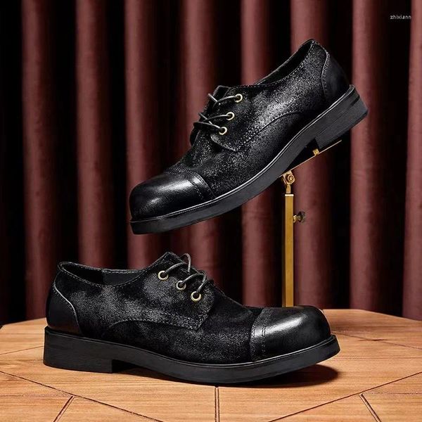 Chaussures habillées Hommes Augmentation Formel Business Casual Cuir Cowhide Respirant Haut de gamme Vintage Mariage