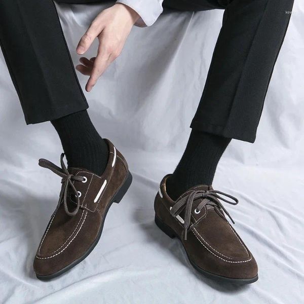 Zapatos de Vestir Hombre con Cordones Barco Casual Cubierta Caminar Cómodo