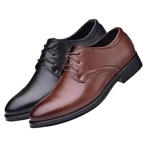 Chaussures habillées Men's Leather Business Tente Youth British British British Lace Lace Up High Arch Men Office Shoe