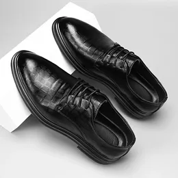 Chaussures habillées en cuir masculin Business décontracté épais et non glip