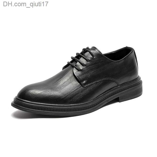 Zapatos de vestir Zapatos de vestir de cuero para hombres Puntos de moda e informales Zapatos de novio de boda para hombres Versión coreana Zapatos de lujo de color sólido para hombres Z230802