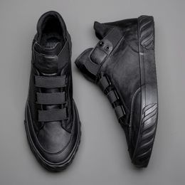 Geklede Schoenen Mannen Leren Schoenen Koreaanse Trend Comfortabele Loafer Mannen Schoenen Britse Mode Mannen Hoge Top Sneakers Mocassins Mannen 588 g 230729