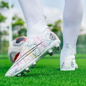 Zapatos de vestir Zapatos de fútbol para hombres Botas de fútbol para mujeres Tobillo alto Tacos para niños Crampon Entrenamiento Zapatillas de fútbol Tamaño 33-46 Zapatos de fútbol para interiores 231016