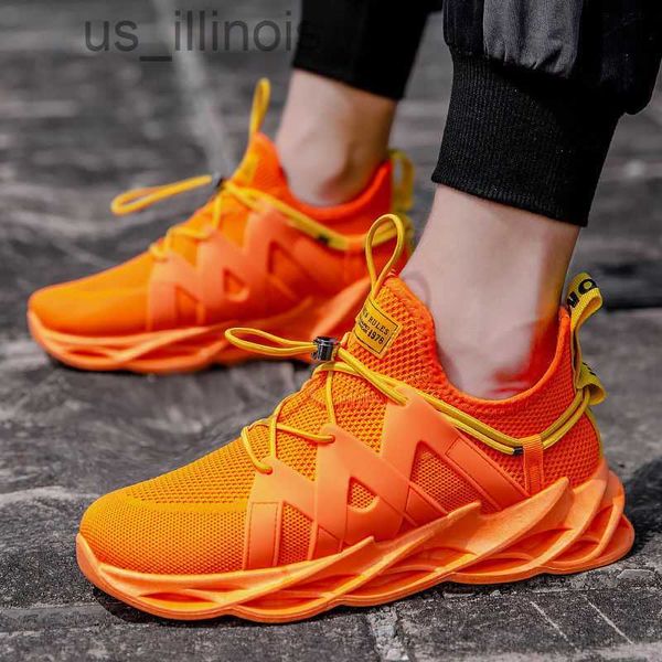 Zapatos de vestir Zapatos de hombre Otoño Malla transpirable Zapatillas de deporte amarillas Hombres Confort ligero Antideslizante con cordones Zapatos casuales blancos Tenis Masculino J230628