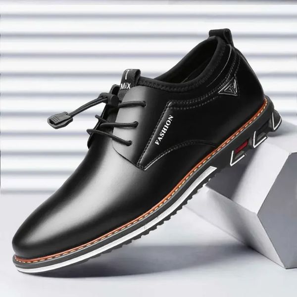 Chaussures habillées hommes chaussures en cuir de vachette confortable bas-haut britannique décontracté unique formel ghn87 231124