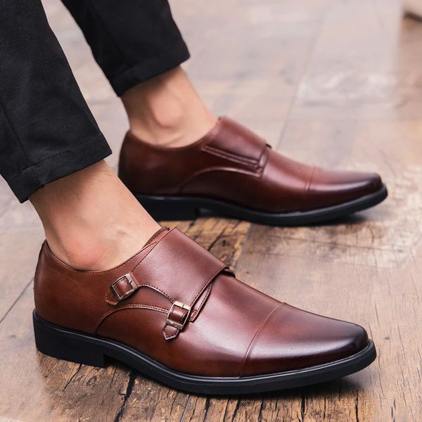 Zapatos de vestir Zapatos de hombre Zapatos de vestir Oxford de cuero Zapatos formales de negocios con estilo para caballero cómodos Pisos 38 ~ 48 Zapatos Hombre # TLK003 231016