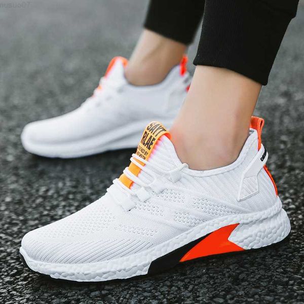 Zapatos de vestir Hombres Zapatos vulcanizados Zapatillas gruesas Malla Transpirable Zapatos para correr Hombres Zapatos casuales al aire libre Blanco Tenis Sapatos Masculino L230717