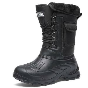 Zapatos de vestir Hombres Botas de invierno Cálido Zapatillas de deporte impermeables Actividades al aire libre Pesca Trabajo de nieve Calzado masculino 221203