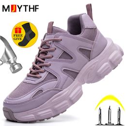 Dress Shoes Men Women Veiligheid Antismash antipunctuur Werk ademend lichtgewicht sneakers onverwoestbare laarzen 230421