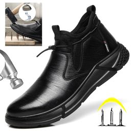 Kleding schoenen mannen werk veiligheidsschoenen stalen teen sneakers slijtage antislip platte industriële bouwbescherming 230811