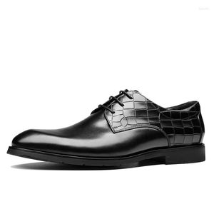 Dress Shoes Heren Casual Leather Derby Style Luxury Echte handgemaakte kwaliteit Bourgondië Wedendbedrijf voor mannelijk
