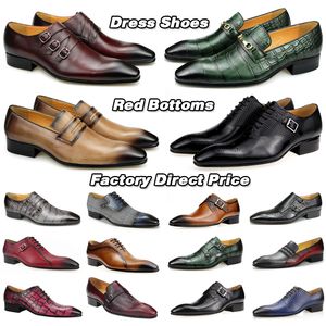 Chaussures habillées Chaussures habillées pour hommes Mocassins Mariage d'affaires Italie Chaussures en cuir de créateur à bout pointu Usine en gros drop 230821