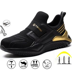 Kleding schoenen heren stalen teen cap beschermend werk buiten anti -smashing heren lekke Prock Proof Safety Sneakers Drop 230421