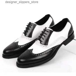 Chaussures habillées couleurs mélangées chaussures habitaires rétro pour hommes chaussures en cuir affaires