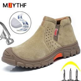 Dress Shoes MJYTHF bottes de sécurité de soudage pour hommes chaussures de travail de construction anti-écrasement chaussures indestructibles anti-crevaison bottes de travail de sécurité 230915