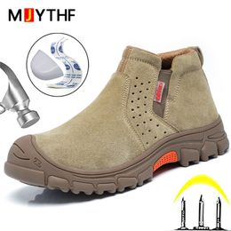 Chaussures habillées MJYTHF bottes de sécurité de soudage pour hommes Antismashing Construction travail anti-crevaison indestructible 230726