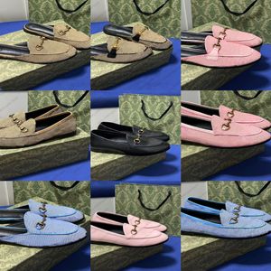 Chaussures habillées Mules Horsebit Mocassins Cuir Femmes Plat Princetown Authentique Cowhide Casual Chaussure Round Toe Classic Slides Mocassins Taille 35-42