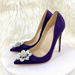 Dress Shoes Noble Socialite Rhinestone Banquet Fashionable en luxueuze dames singles feest oversized