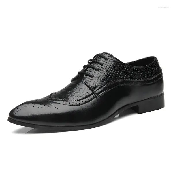 Dress Shoes Noenname_Null Social Shoe Male Oxfords Spring Autumn Genuine Leather Men's Recomendado