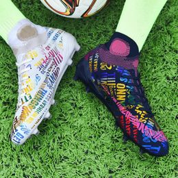 Dress Shoes Original Mens Soccer Artificial Grass Long Spikes Field Training Football Childrens Boots For Boys 231024