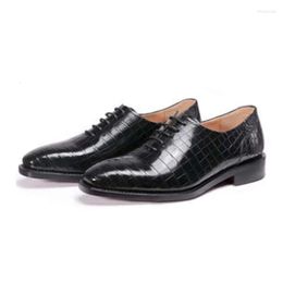 Chaussures habillées ouluoer importants hommes à lacets à lacets crocodile de mariage chaussure de chaussures formelles 264g