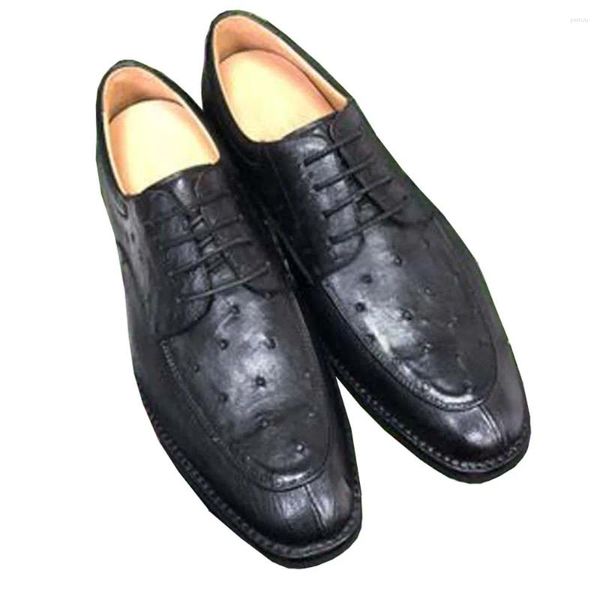 Zapatos de vestir Ousidun Masculino Ocio Personalidad Avestruz Cuero Hombres Negocios Moda Formal