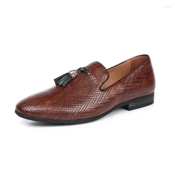 Chaussures habillées surdimensionnées hommes d'affaires décontractés mocassins en cuir version coréenne tendance paresseux printemps modèle noir luxe