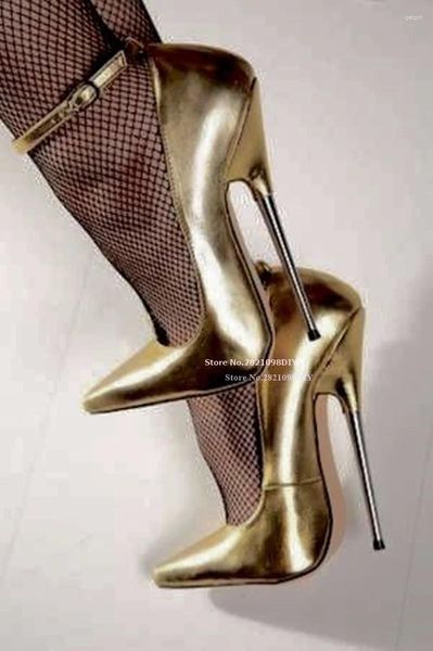 Zapatos de vestir patente leathe súper metal call club de tacón