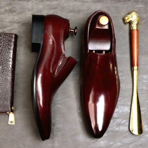 Robe chaussures PDEP cuir de vachette affaires décontracté luxe haut de gamme hommes pointus mocassins de mariage Zapatos Para Hombres