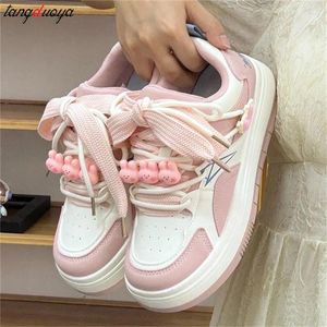 Kledingschoenen Roze Platform Sneakers Kawaii Dames Sport Casual Vintage Schattig Vulcaniseer Harajuku Tennis Vrouwelijke Lolita