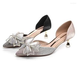 Chaussures Habillées Rose Mariage Demoiselle D'honneur 4cm Talons Bas Femmes Pointus Stiletto Designers De Luxe