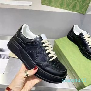 Chaussures habillées Chaussures à plate-forme Designer de luxe en cuir noir brodé avec Espadrille compensée Sneaker lisse 2022