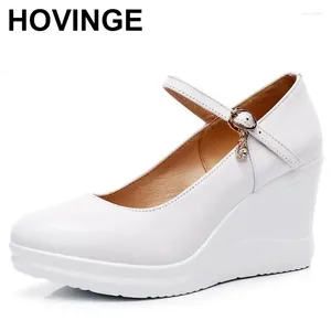Dress Shoes Platform Wedges For Women White Red Wedding Spring Hoge Hak Pumps Ladies Office Shoe