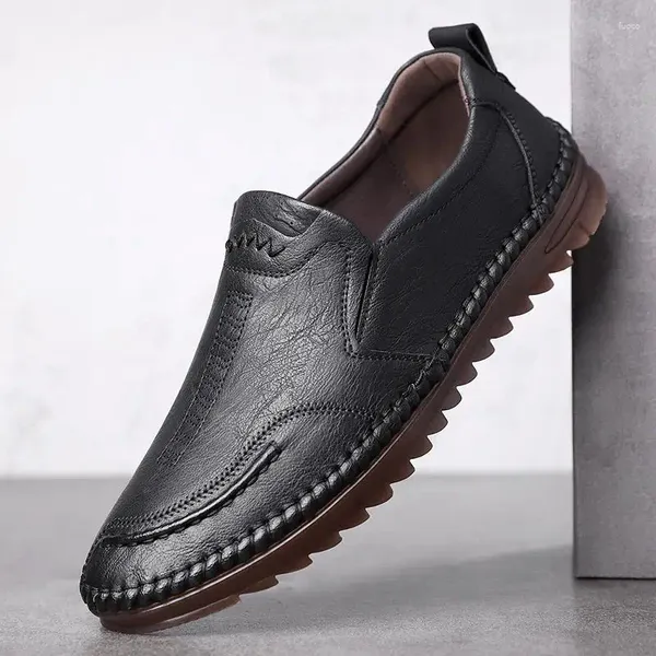 Chaussures habillées en cuir pointu pour hommes d'affaires vêtements de cérémonie été décontracté garçons noir costume pour hommes marié mariage