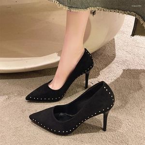 Robe chaussures bout pointu sexy femmes talons hauts printemps fête 2024 sandales d'été mode marche pompes mujer zapatillas