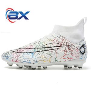 Zapatos de vestir Profesional High Top Soccer para hombres FG TF Grass Training Cleats Botas de fútbol Niños Deportes al aire libre Zapatillas de deporte antideslizantes 230717