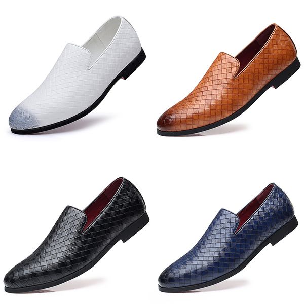 Chaussures habillées PU cuir mat chaussures d'affaires hommes noir marron foncé gris bleu grande taille baskets baskets