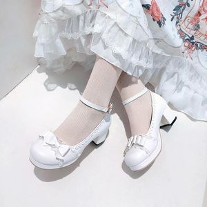 Robe chaussures pompes printemps et automne style doux noeud papillon simple talons hauts mode cosplay femme 5cm grande taille 28-43