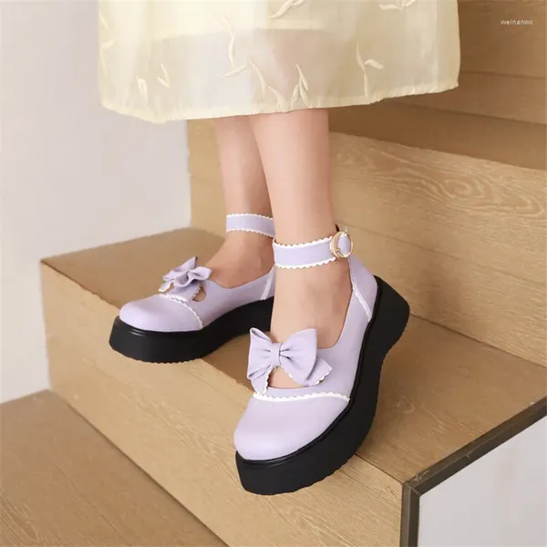 Robe Chaussures PXELENA Rétro Cheville Sangle Filles Femmes Lolita Chunky Talons Plateforme Cosplay Uniforme Japonais Pompes Bowtie Étudiant