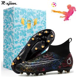 Chaussures habillées r.xjian chaussures de football pour hommes extérieurs de haute qualité chaussures de football high-top top enfants tffg bottes de sport de football 230311