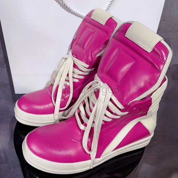 Zapatos de vestir Rosmy Red Women Botas de tobillo Genuine Leather Fashion Sneakers de zapatillas de zapatillas Tendencia de las jóvenes calzadas de las mujeres grandes.