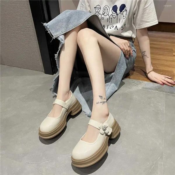 Zapatos de vestir Plataforma de pie redondo para mujer Abuelita Tacones altos Tacones altos Zapatillas de deporte masivas Deporte Casuals Marca Calzado Tendencia