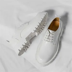 Dress Shoes Rubber Sole Autumn-Spring White Wedding Man Black and Sneakers Sport Special Wide