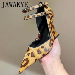 Dress Shoes Runway Brand Ladies Pumps Sexy Pointed Toe Buckle Strappy Wedge Formal Evening Party Dames High Heel Mary Janes